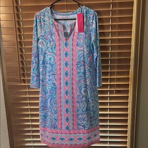 Lilly Pulitzer Blue and Pink Paisley Dress